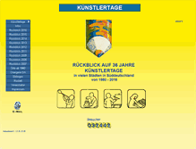 Tablet Screenshot of kuenstlertage.de